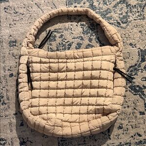 FP Movement Quilted Carryall Bag NWOT Off-White Cream